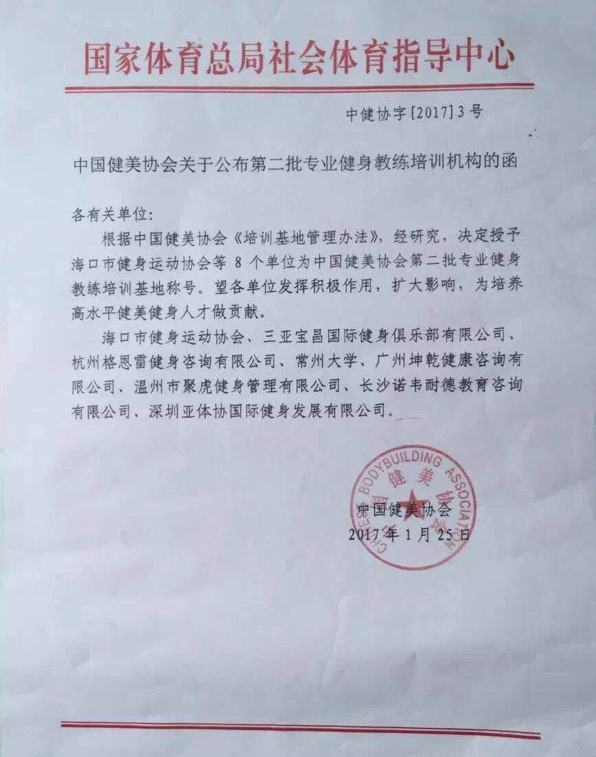 聚虎健身教练培训基地