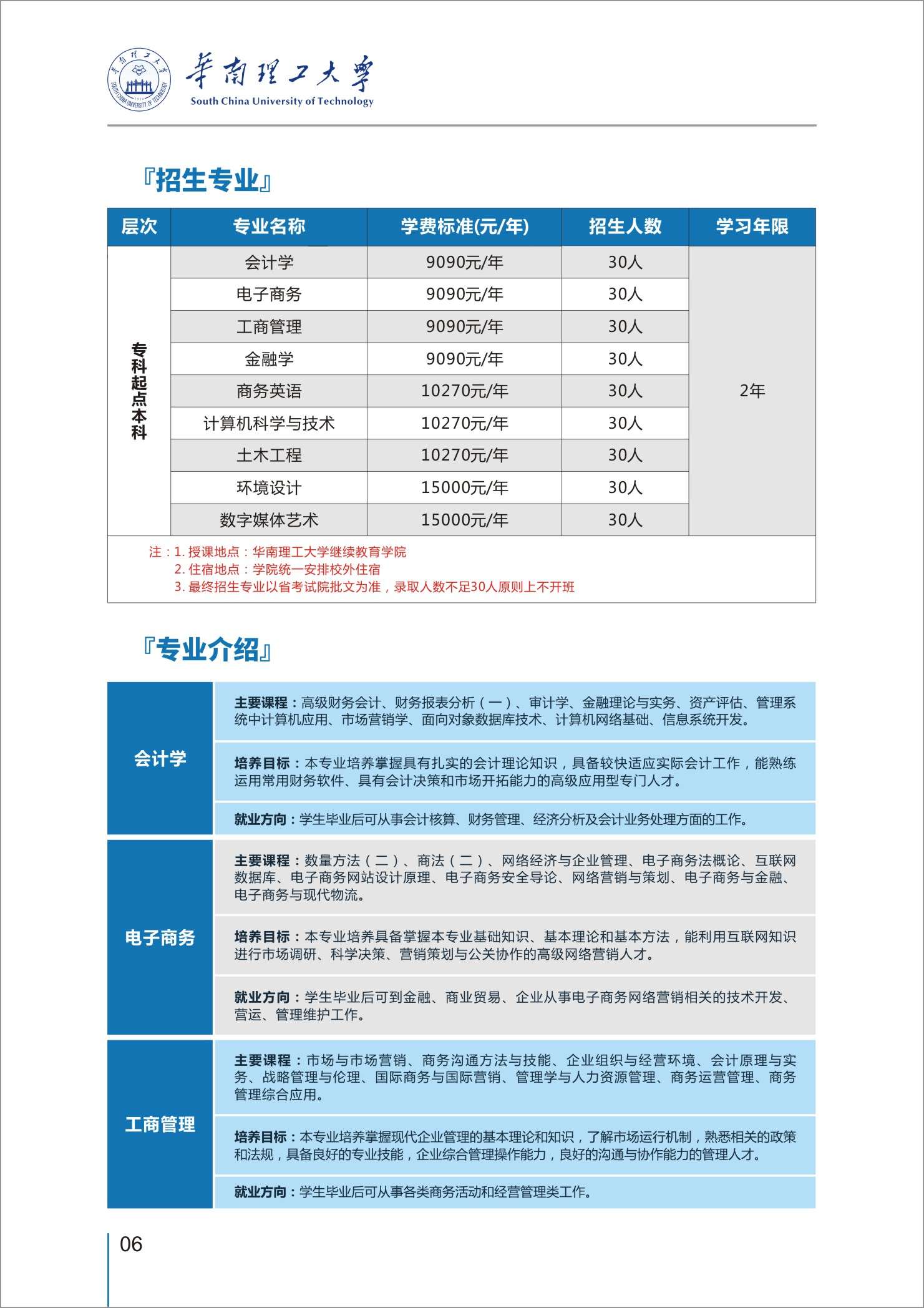 华南理工大学公开学院2020年招生简章