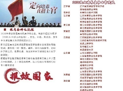 定向培养士官直招全国院校
