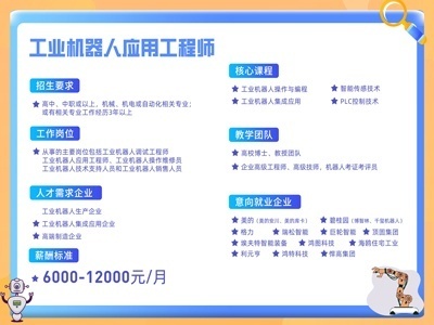 腾佑学堂·工业机器人应用工程师课程招生